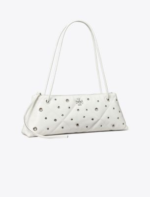 Tory Burch Kira Diamond Quilt Grommet East-west Shoulder Bag In Multi