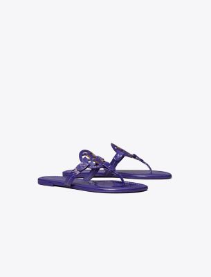 Tory Burch Miller Patent Sandal In Deep Purple