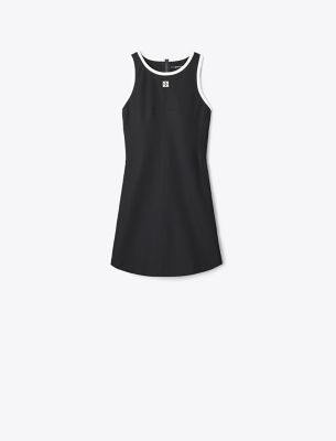 Tory Burch Jersey Racerback Tennis Dress In Black