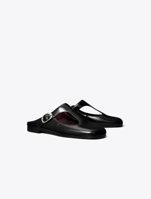 Tory Burch Violet T-strap Mule In Black