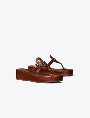 Tory Burch Miller Wedge Sandal In Brown