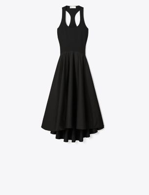 Tory Burch Viscose Tank Dress In Black