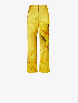 Tory Burch Floral-print Wide-leg Trousers