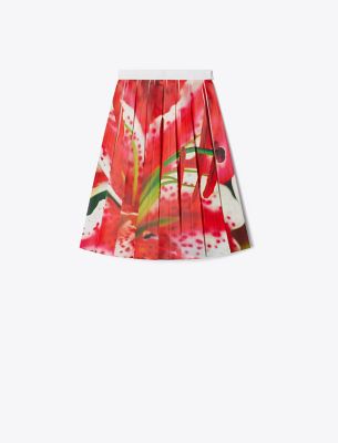 Tory Burch Printed Twill Skirt