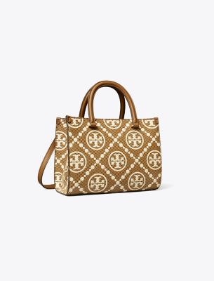 TORY BURCH T MONOGRAM CONTRAST EMBOSSED TOP-HANDLE TOTE 