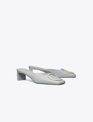 Tory Burch Ring Heeled Mule In Gray