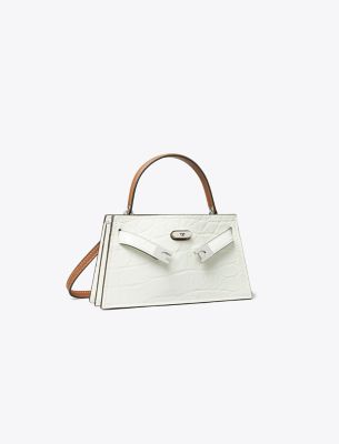 SMALL LEE RADZIWILL CROCバッグ Small Lee Radziwill Croc-Embossed Double Bag: Women's
