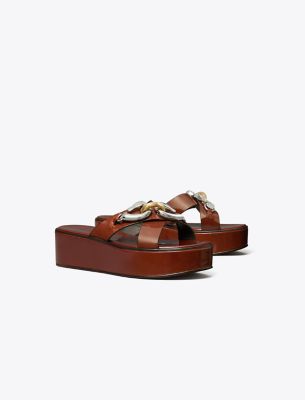 Tory Burch Jessa Platform Sandal In Brown