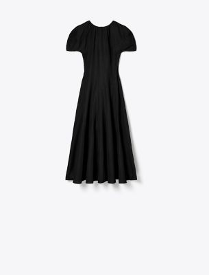 Tory Burch Balloon-sleeved Midi Linen Dress