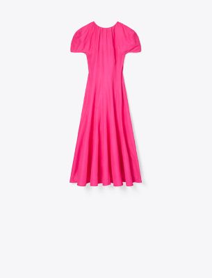 Tory Burch Balloon Sleeve Linen Dress