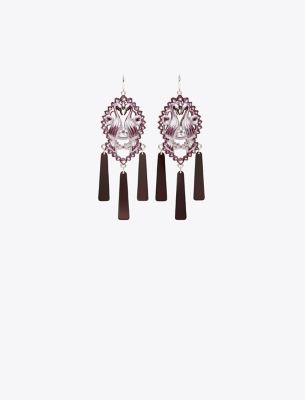 Tory Burch Bird Ohrringe In Tory Silver/purple