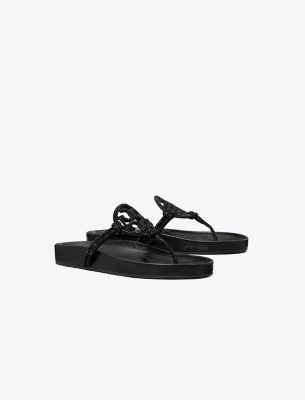 Tory Burch Miller Cloud Thong Sandal In Black