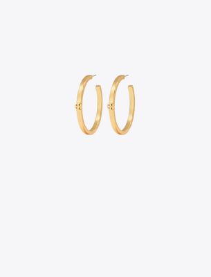 Tory Burch Kira Hoop Earrings In Gold