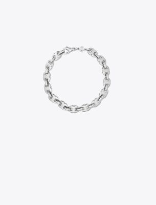 Tory Burch Delicate Gemini Link Bracelet In Silver