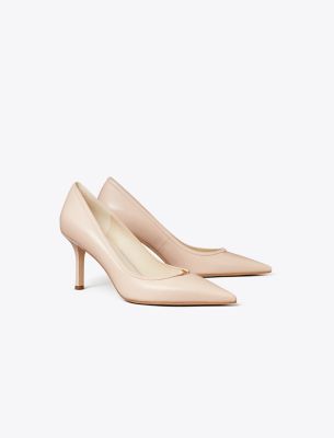 Tory Burch Double T Buckle Pump In Neutral