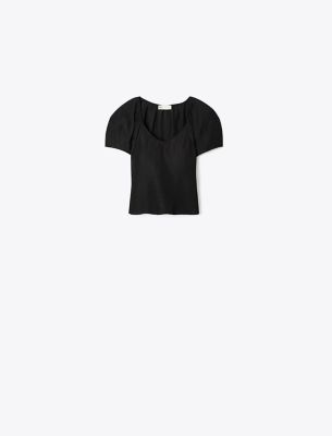 Tory Burch Balloon Sleeve Viscose Top
