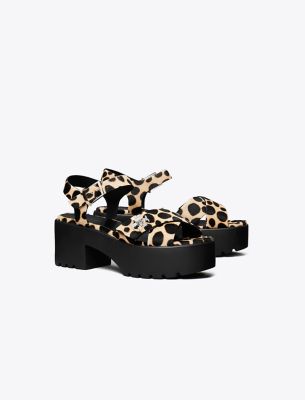 Tory Burch Turnlock Platform Lug Heeled Sandal