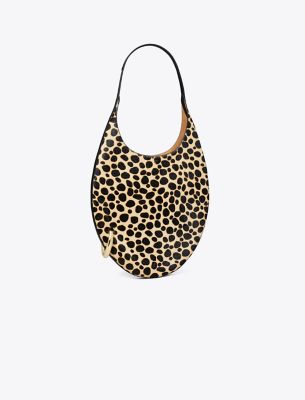 Tory Burch Pierced Calf Hair Handbag In Multi