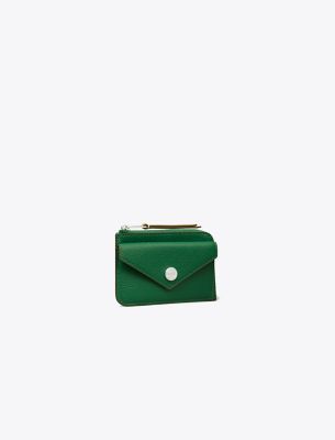 Tory Burch Pebble Envelope Zip Card Case