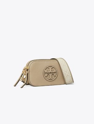 Shop Tory Burch Mini Miller Crossbody Bag In Fresh Clay