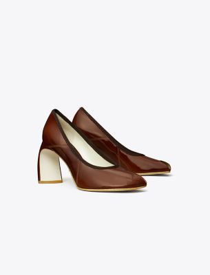 Tory Burch Peep-toe Pump In Brown