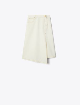 Tory Burch High Slit Denim Skirt