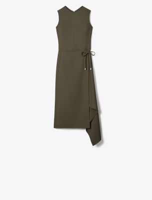 Tory Burch Wrap Asymmetrical Midi Dress