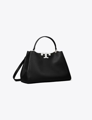 Tory Burch Medium Eleanor Soft Satchel In Black