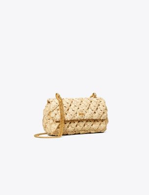 Tory Burch Mini Kira Woven Flap Bag