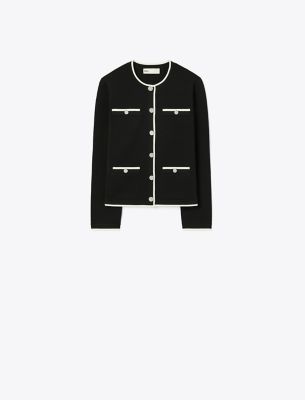 Tory Burch Kendra Buttoned Cardigan In Black