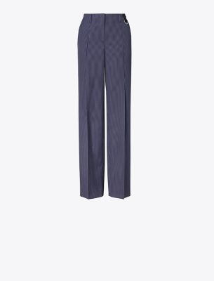 Tory Burch Crepe Pant In Blue
