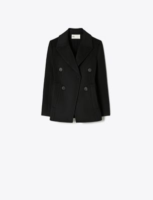 Tory Burch Relaxed Twill Jacket In Black