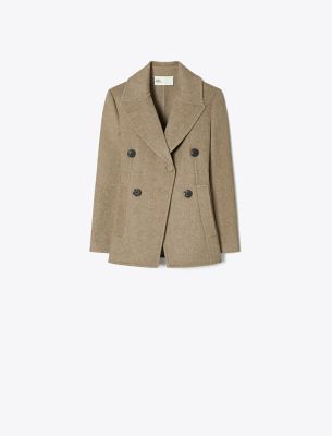 Tory Burch Relaxed Twill Jacket In Brown
