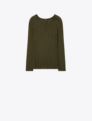 Tory Burch Viscose Sweater In Green