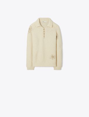 Tory Burch Wool And Alpaca Sweater In White