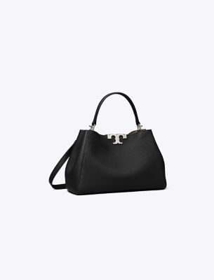 Tory Burch Medium Eleanor Soft Satchel In Black