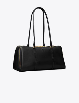Tory Burch Marshmallow Satchel In Black