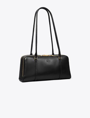 Tory Burch Small Marshmallow Satchel In Black