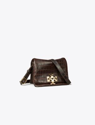 Tory Burch Charlie Croc-embossed Shoulder Bag