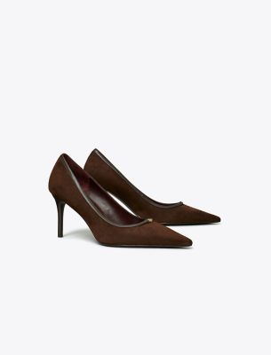 Tory Burch Double T Buckle Pump In Brown