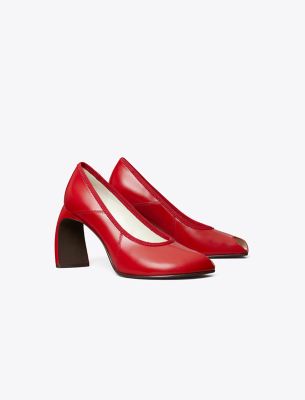 Tory Burch Peep-toe Pump In Red