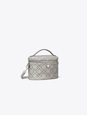 Tory Burch T Monogram Soft Vanity Case In Gray