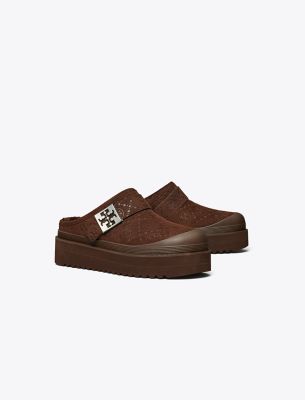 Tory Burch Mellow Platform Mule In Brown