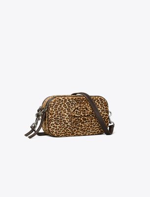 Tory Burch Mini Miller Leopard-print Crossbody Bag In Multi