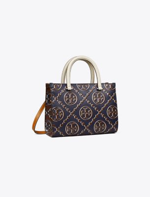Tory Burch T Monogram Contrast Embossed Top-handle Tote