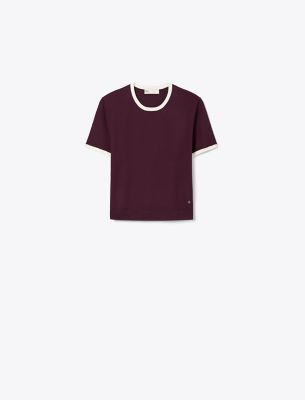 コントラストトリム ショートスリーブ セーター | 601