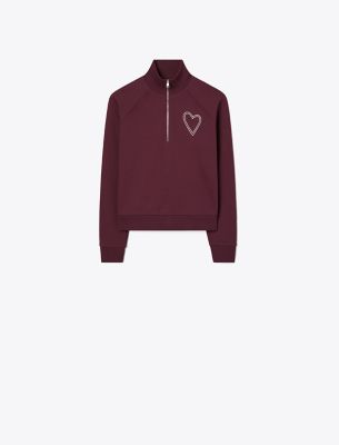 エンブロイダリー ハート コットン スウェットシャツ | 601