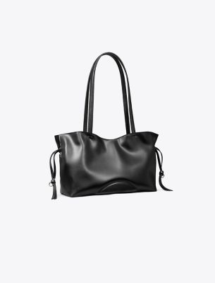 Tory Burch Small Ella Drawstring Tote In Black
