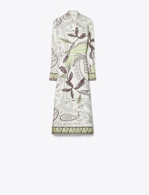 プリント シルク シャツドレス | 301