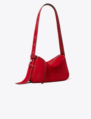 ロミー スエード ピックステッチ スモール ショルダーバッグ | 600